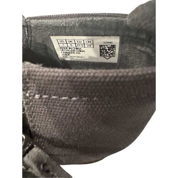 Tom’s perforated ankle bootie sz 7 grey women’s boots deia - Picture 6 of 10